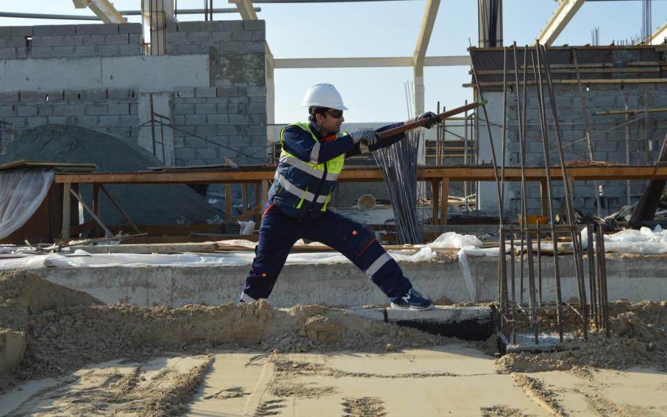 Laborer on a building